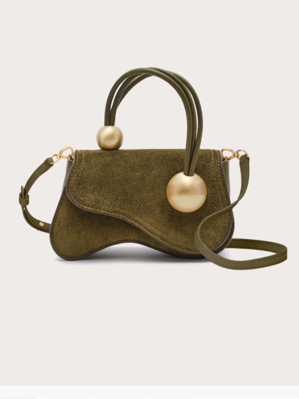 Kazia Nano Crossbody Suede Mini Top-Handle Bag - Picture 4 of 5